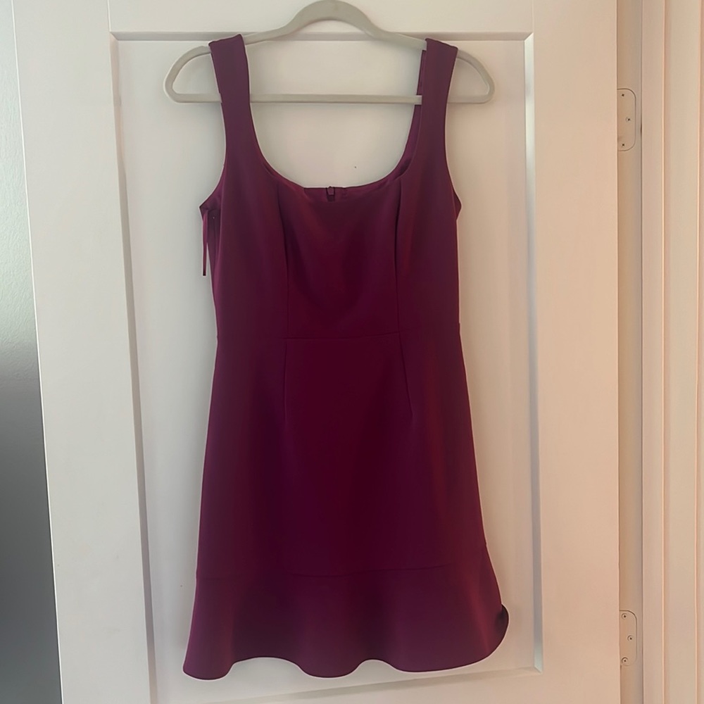 French Connection Plum Mini Ruffle Dress Size 6